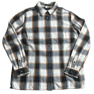 Duluth Trading Co. Flannel Shirt Men’s L Plaid Long Sleeve 100%‎ Cotton